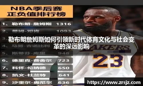 勒布朗詹姆斯如何引领新时代体育文化与社会变革的深远影响
